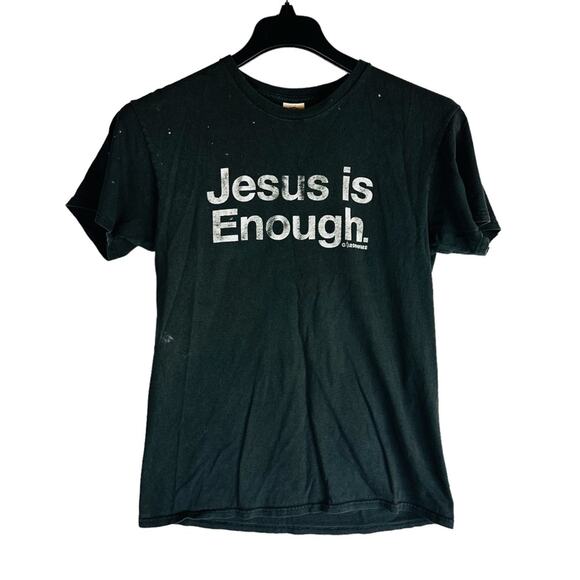 Delta Pro Weight Other - Delta Unisex Sz Small Jesus Tee Shirt Jesus is Enough Distressed Short Sleeve